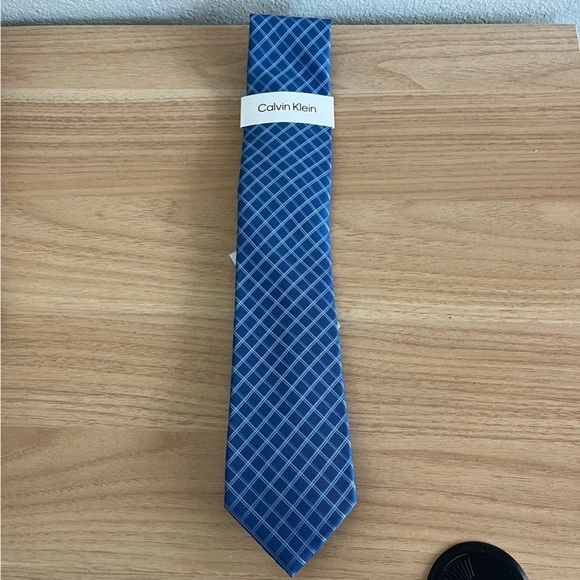 Calvin Klein Other - NEW CALVIN KLEIN Blue Stripe Tie $70 Silk Blend